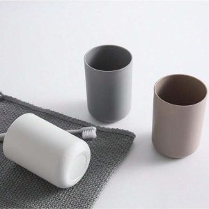 1pc Japanese Style Couple's Mouthwash Cup/Tooth Mug/Plastic Water Cup For Students/Simple Toothbrush Cup Multicolor